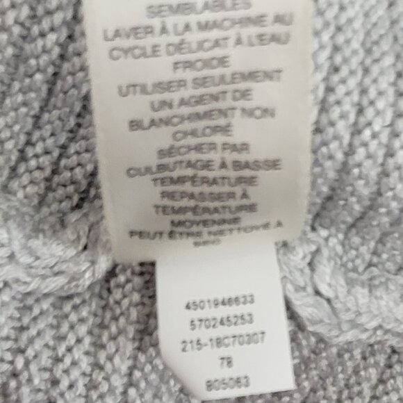 Chico's Tunic Sweater Women's XL Gray Pullover Mixed Stitch Scoop Pullover - Picture 9 of 9